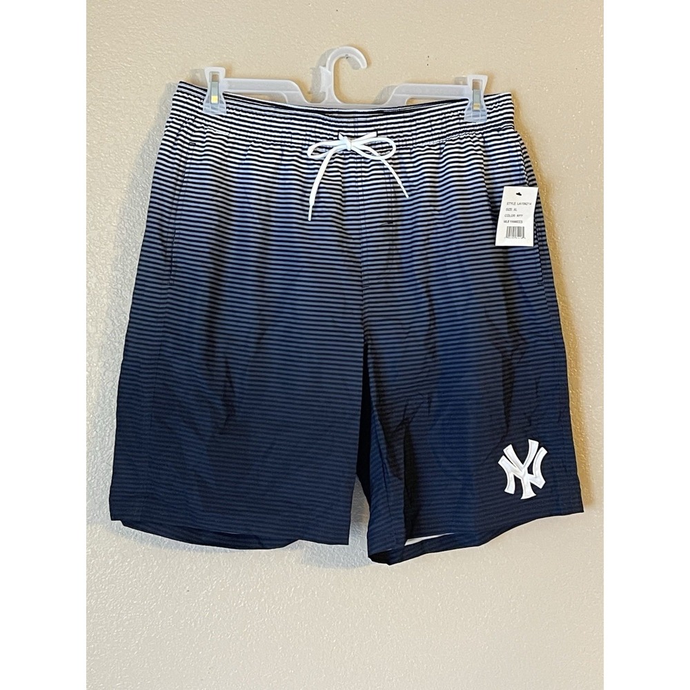 Men's XL NWT New York Yankees G-III Sports‎ by Carl Banks Ocean Swim Trunks Navy